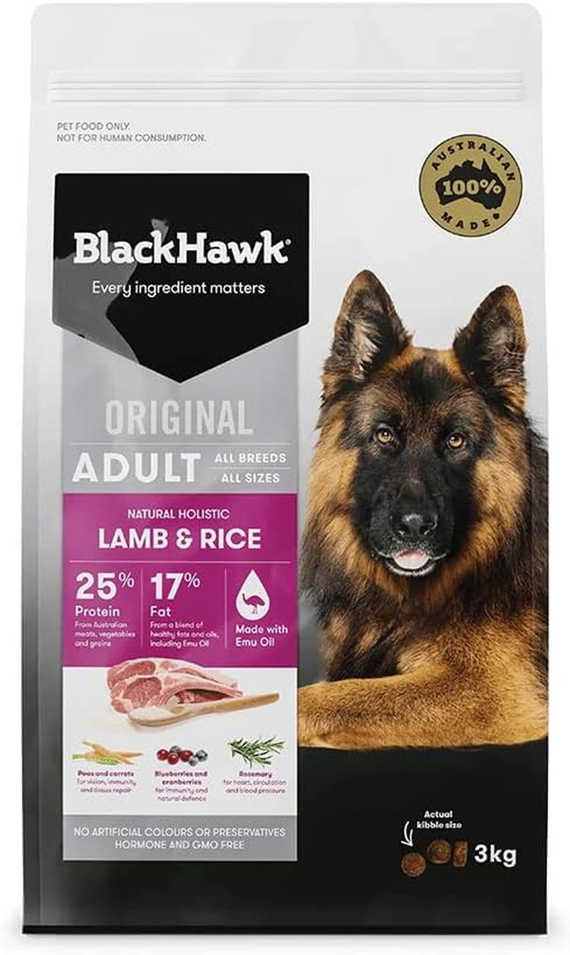 - Adult Dry Dog Food, Lamb and Rice, 3Kg